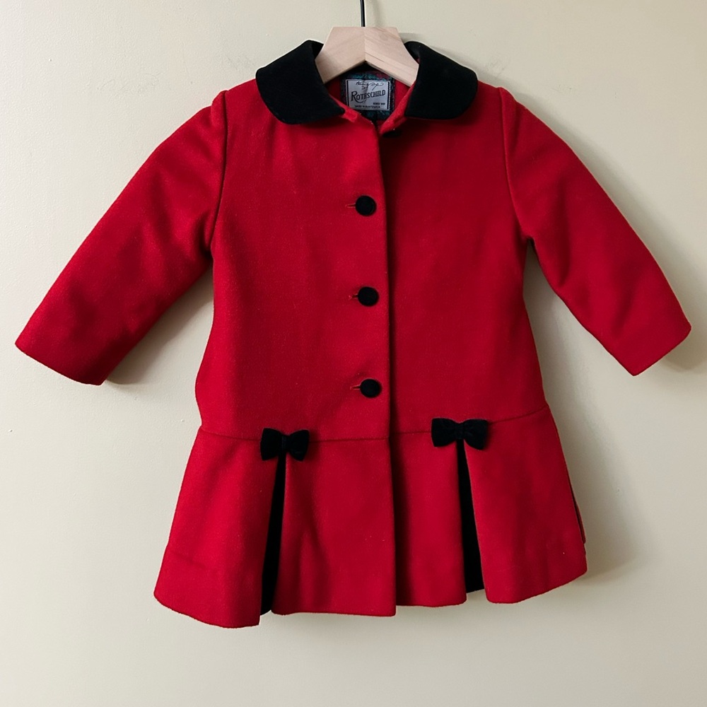 Rothschild Girls Red Dress Coat - Jacket
